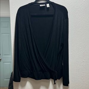 CHICO’S Black Wrap Cardigan